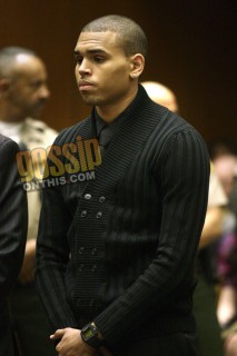 Chris Brown pleads \"not guilty\" in LA court (Apr. 6th 2009)