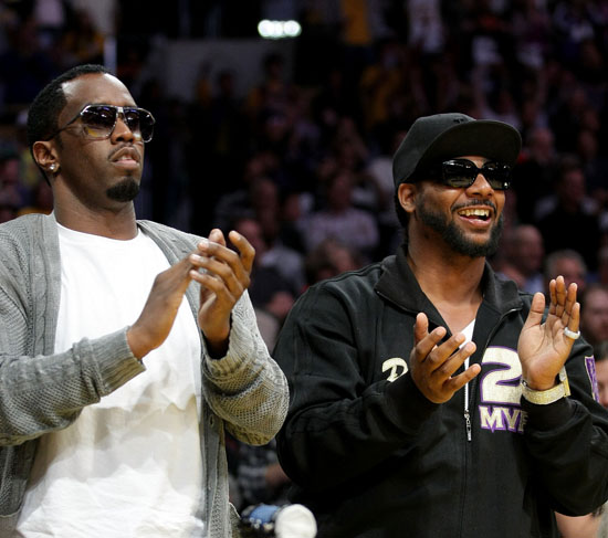 Diddy & Polow Da Don // Lakers vs. Jazz basketball game (Apr. 27th 2009)