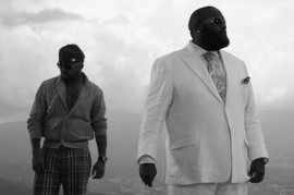 The Dream & Rick Ross on the set of Rick Ross' "All I Really Want" music video