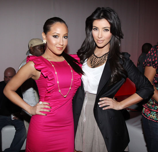 Adrienne Bailon & Kim Kardashian // ESPN Magazine 6th Annual pre-draft party