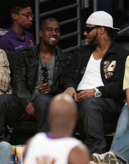 Kanye West & Polow Da Don // Lakers vs. Jazz basketball game (Apr. 19th 2009)