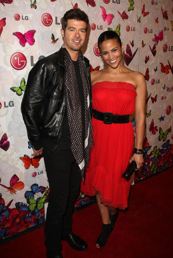 Robin Thicke & Paula Patton // LG Rumorous Cell Phone event