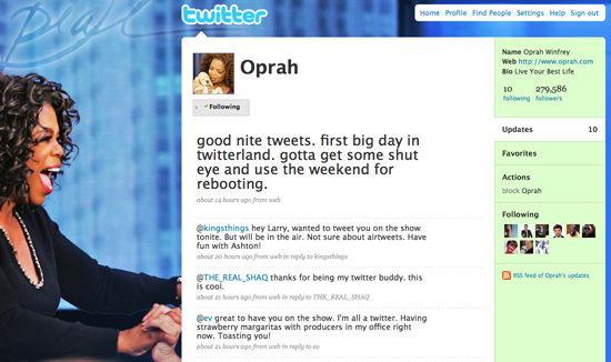 Oprah's Twitter