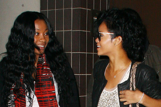 Rihanna and friend/assistant Melissa Ford // dinner and a movie in NYC (Apr. 2nd 2009)