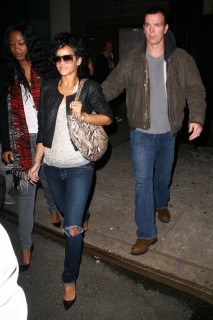 Rihanna and friend/assistant Melissa Ford // dinner and a movie in NYC (Apr. 2nd 2009)