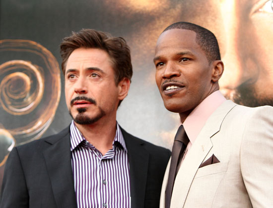 Robert Downey Jr. & Jamie Foxx // "The Soloist" premiere in Los Angeles