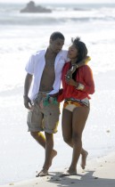 Trey Songz on the set of "I Need A Girl" music video