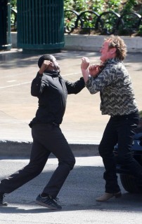 Diddy fight scene with Colm Meany in Vegas for new movie: Get Him to the Greek (May 12th 2009)