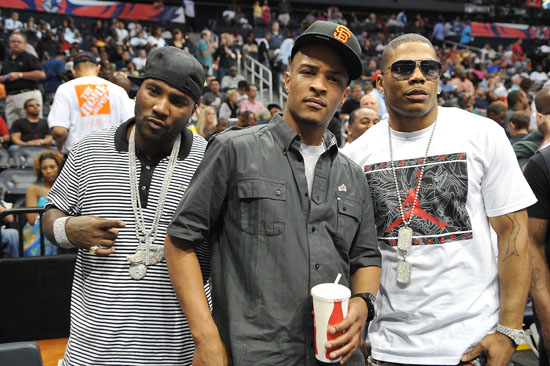 Young Jeezy, T.I. and Nelly // Hawks vs. Cavaliers game in Atlanta (May 9th 2009)