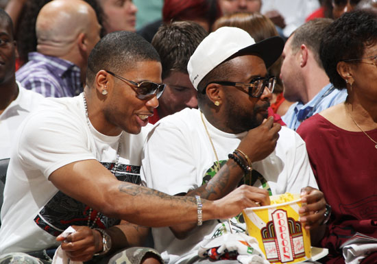 Nelly & Jermaine Dupri // Hawks vs. Cavaliers game in Atlanta (May 9th 2009)