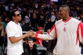 Jay-Z & Ron Artest at Lakers/Rockets game (May 4th 2009)