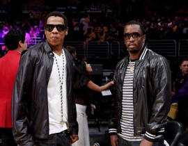 Jay-Z and Diddy at Lakers/Rockets game (May 4th 2009)