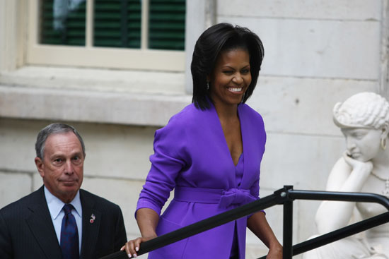 First Lady Michelle Obama & NYC Mayor Michael Bloomberg // Metropolitan Museum of Art Ribbon Cutting Ceremony