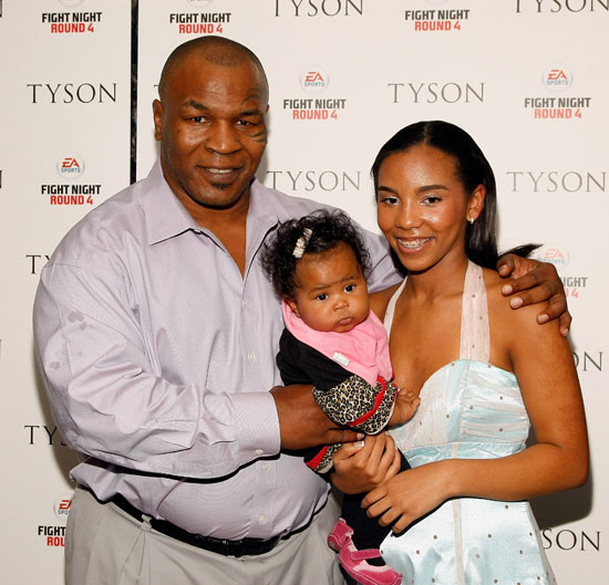 Mike Tyson and his daughter Rayna and his youngest daughter