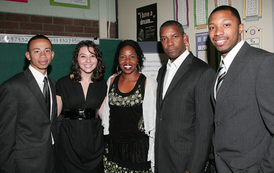 Denzel & Pauletta Washington with the award recipients // 6th Annual Washington Family Gifted Scholars Awards