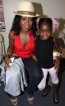 Tichina Arnold and her daughter Alijah // 2009 Atlantic League All-Star Game and the Hot 97 vs. KISS-FM Celebrity Softball Showdown
