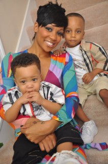 Monica, Romello (front) and Lil Rocko (back) at Bryan and Alysia\'s wedding in Atlanta