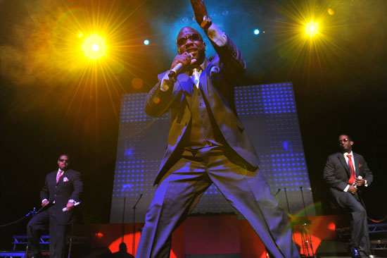 Boyz II Men performing in the UK at the indigO2 at London\'s O2 Arena