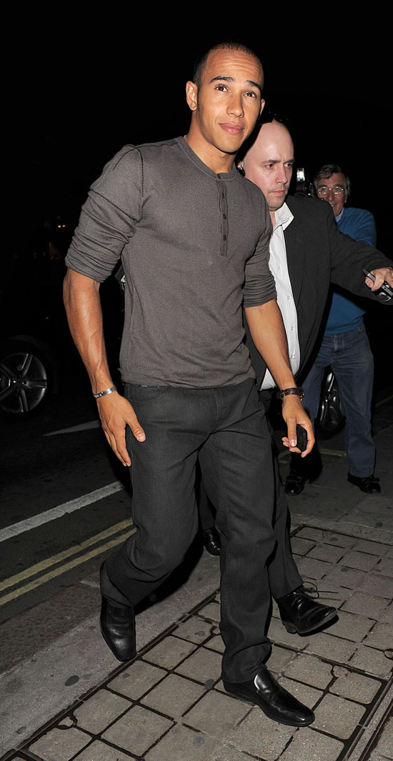 Lewis Hamilton leaving Zuma Restaurant in London (June 23rd 2009)