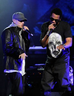 Eminem & Jay-Z peform at DJ Hero Launch