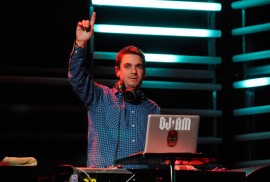 DJ AM peforms at DJ Hero Launch