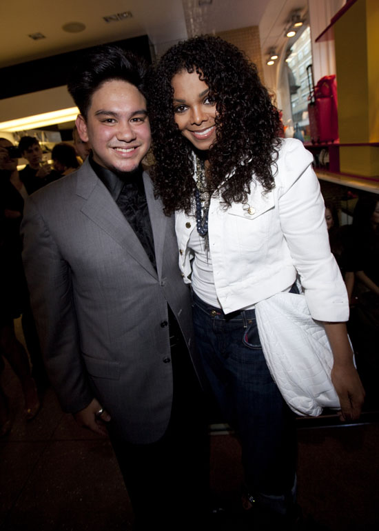 Prince Azim of Brunei and Janet Jackson at MCM store launch in London