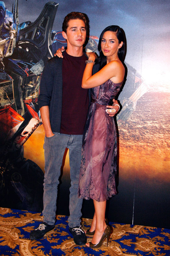 Shia LeBeouf & Megan Fox at the photocall for "Transformers: Revenge of the Fallen" in Paris, France