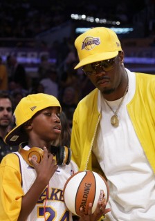 Diddy & his son Justin // NBA Finals 2009 Game 2