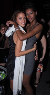 French model Noemie Lenoir & Supermodel Jessica White // Jessica White\'s 25th Birthday Party at Mr. West in NYC