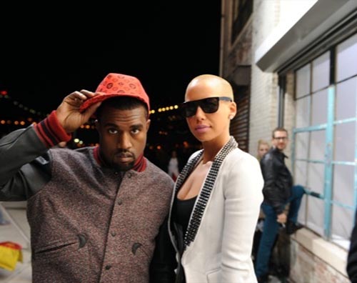 Kanye West & girlfriend Amber Rose