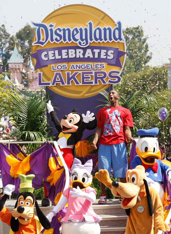 Kobe Bryant at Disney Land following the Lakers Victory over the Magic in the 2009 NBA Championship