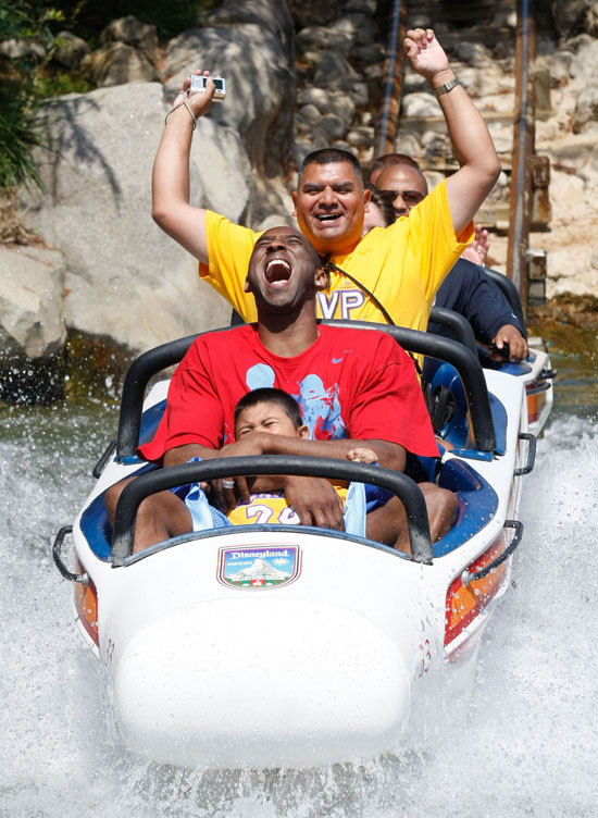 Kobe Bryant at Disney Land following the Lakers Victory over the Magic in the 2009 NBA Championship