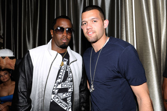 Diddy & Jordan Farmar of the Lakers // Los Angeles Lakers Victory Party at Club Nokia