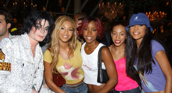 Michael Jackson, Beyonce Knowles, Kelly Rowland, Solange Knowles and Michelle Williams