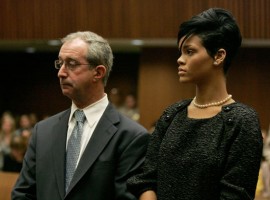Rihanna and her lawyer Donald Etra in LA Superior Court (June 22nd 2009)