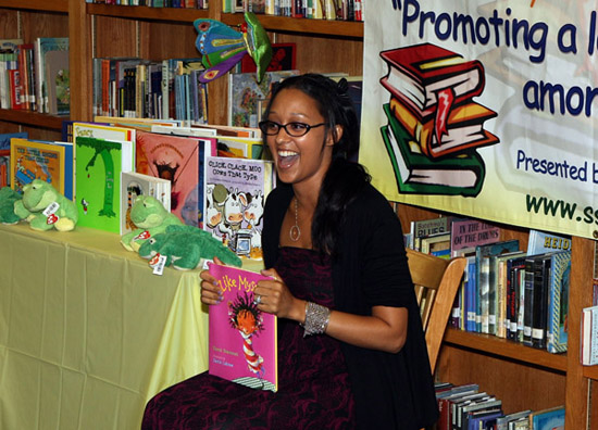 Tia Mowry // Reading is Fun event at Purche Avenue Elementary in California
