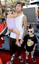 Travis Barker, his daughter Alabama and his son Landon // Transformers 2: Revenge of the Fallen premiere in Hollywood
