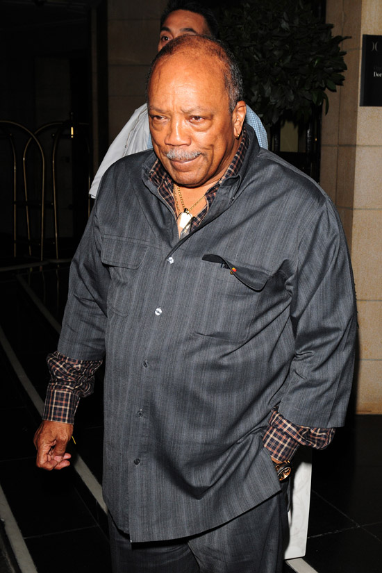 Quincy Jones leaving the Dorchester Hotel in London, England (June 30th 2009)