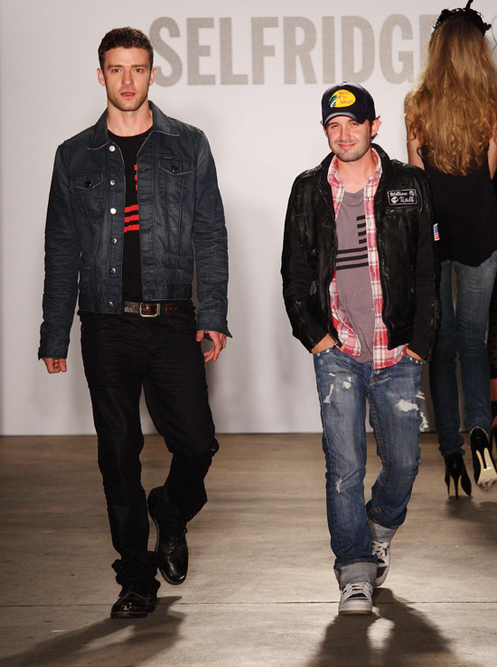 Justin Timberlake and designer Trace Ayala // William Rast New Denim Collection Launch at Selfridges