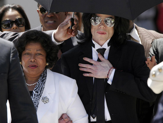 Michael Jackson with his mother Katherine