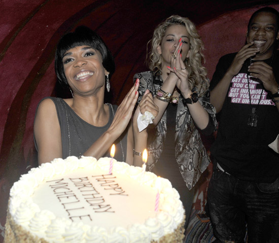 Michelle Williams and Jay-Z // Michelle Williams' 29th Birthday Party at Ayoush in London (July 23rd 2009)