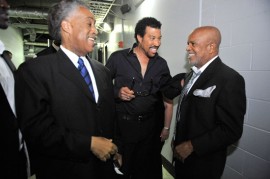 Rev. Al Sharpton, Lionel Richie and Berry Gordy // Michael Jackson's Public Memorial (Backstage)