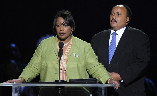 Bernice King & Martin Luther King III // Michael Jackson's Public Memorial at Los Angeles' Staples Center