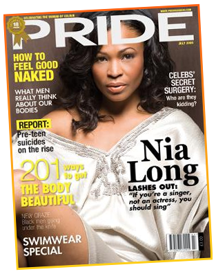 Nia Long covers July 2009 Pride Magazine