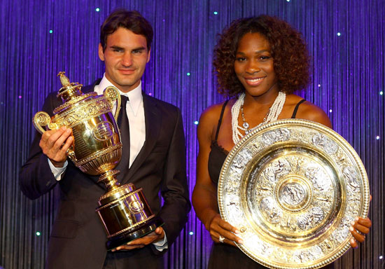 Roger Federer & Serena Williams // Wimbledon Winners Party