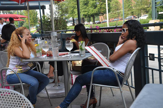 Tiny, Toya and Sheree Whitfield at Twist in Atlanta (July 6th 2009)