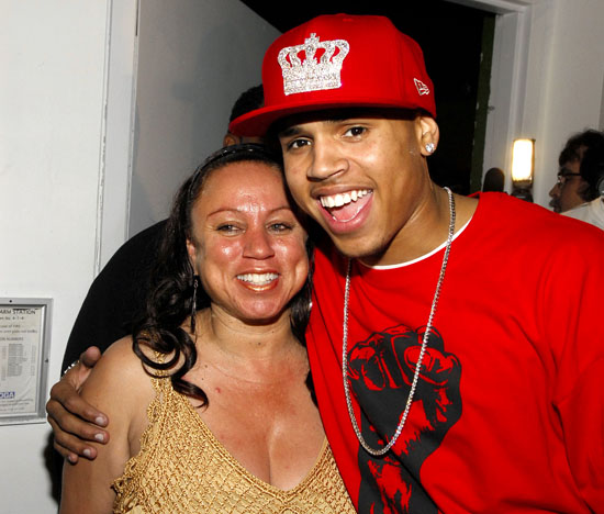 Chris Brown and his mother Joyce Hawkins