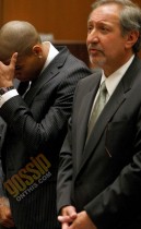 Chris Brown at his sentencing at L.A. County Superior Court (August 25th 2009)