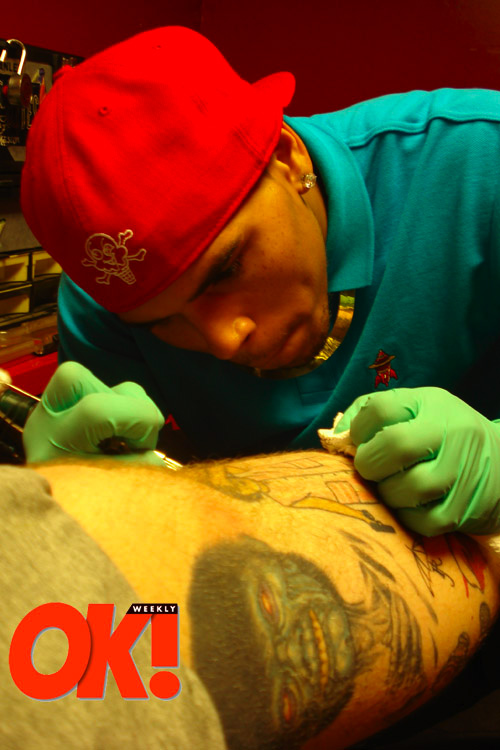 Chris Brown tattoos Bang Bang