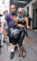 Lady Gaga leaving May Fair hotel in London (August 24th 2009)